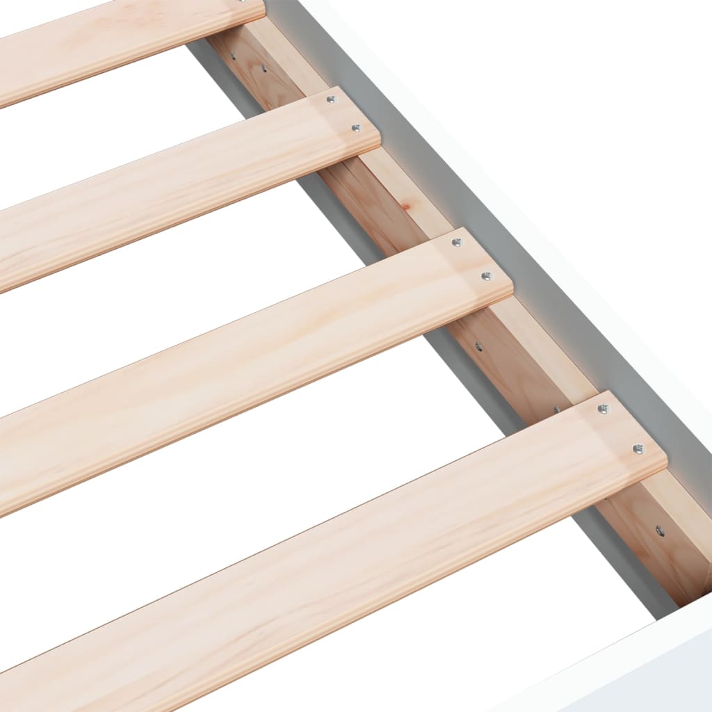 Bed Frame without Mattress White 90x190 cm Engineered Wood