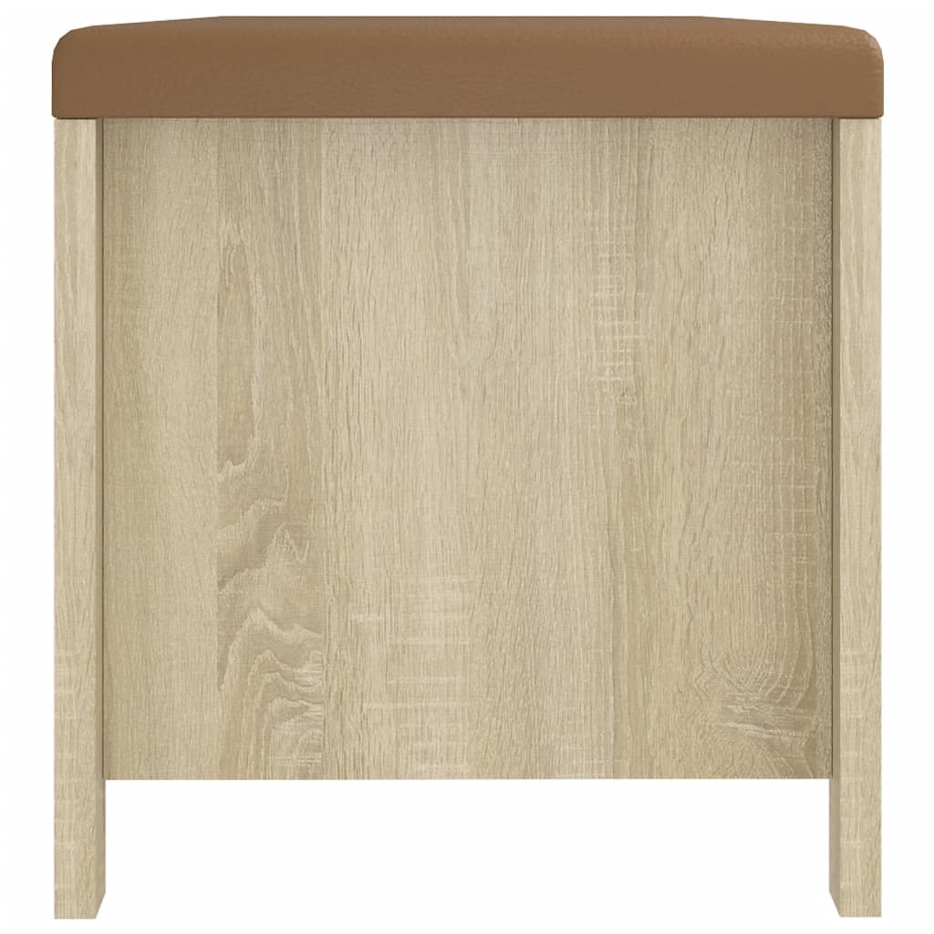 Storage Box with Cushion Sonoma Oak 105x40x45 cm