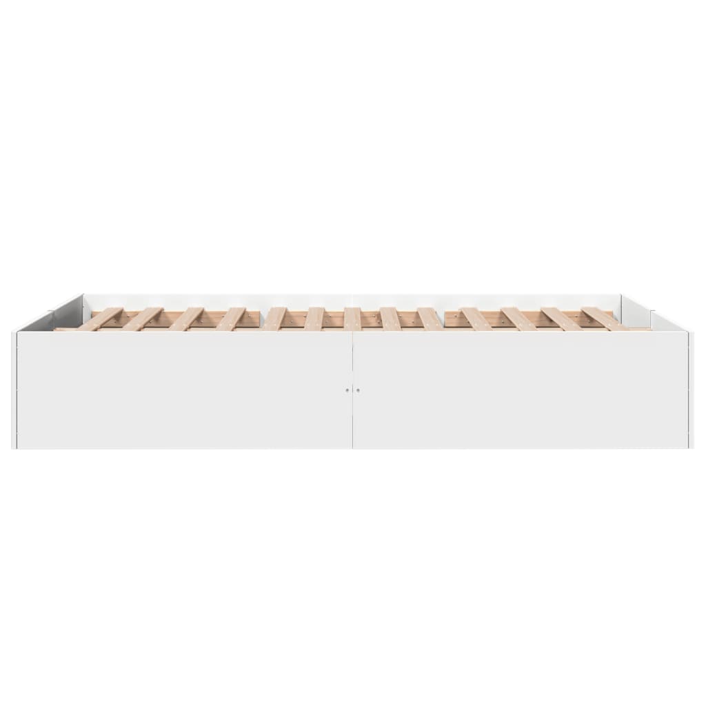 Bed Frame without Mattress White 135x190 cm