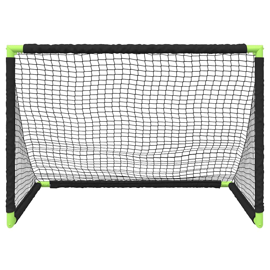Kids' Football Goal Foldable Black 90x64x64 cm