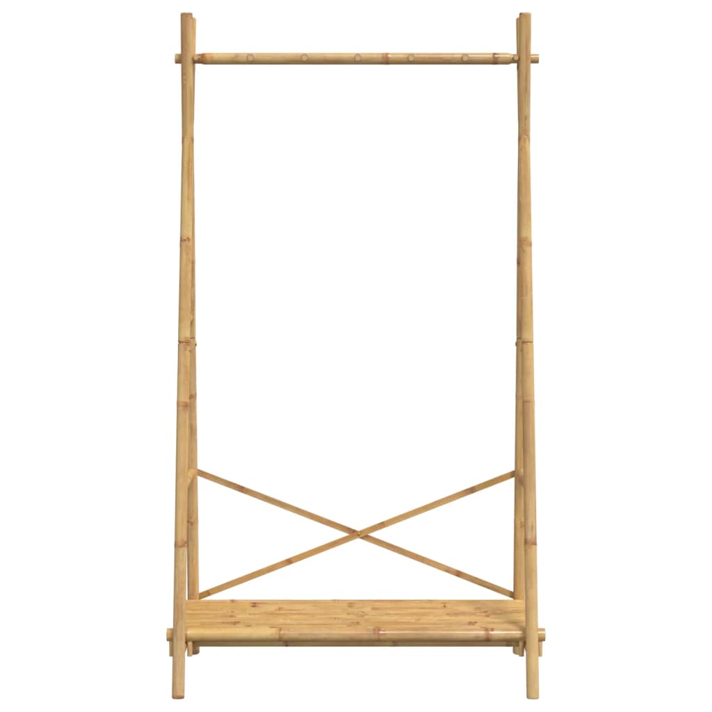 Clothes Rack with Shelf 102x50x190 cm Bamboo