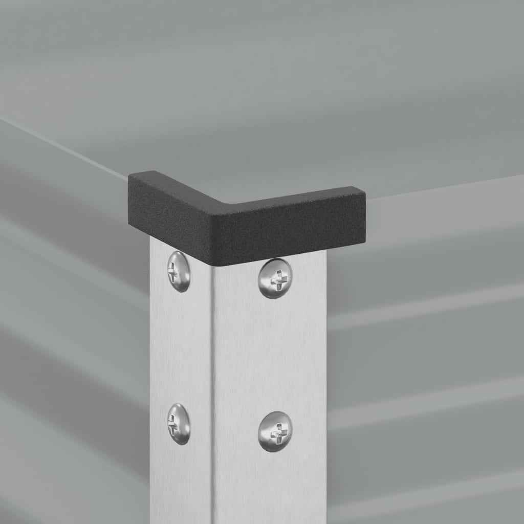 Garden Planter Grey 45x45x88 cm Steel