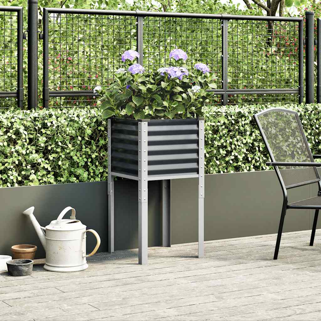 Garden Planter Anthracite 45x45x88 cm Steel