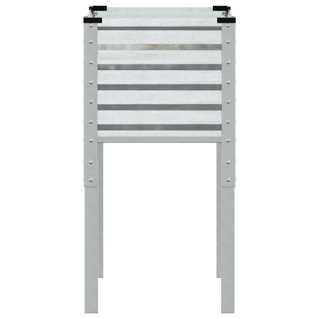 Garden Planter 45x45x88 cm Galvanised Steel