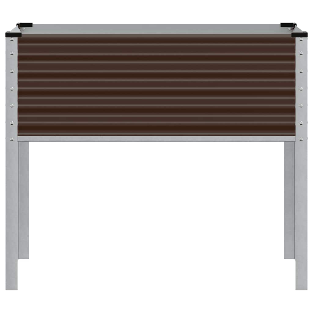 Garden Planter Brown 100x45x90 cm Steel