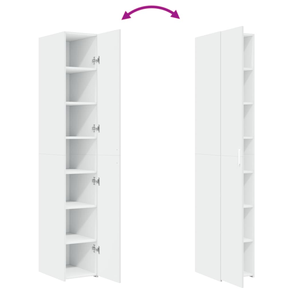 Highboard White 30x42.5x185 cm Engineered Wood