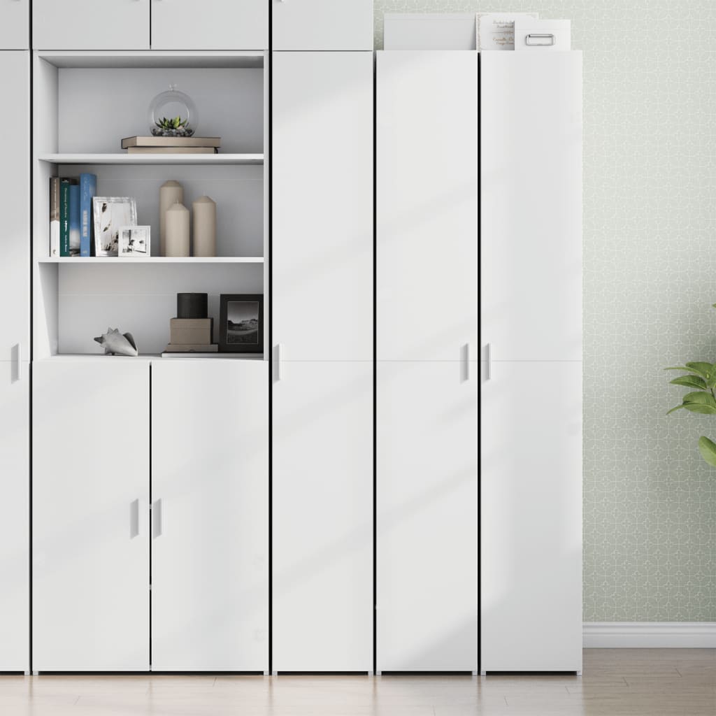 Highboard White 30x42.5x185 cm Engineered Wood