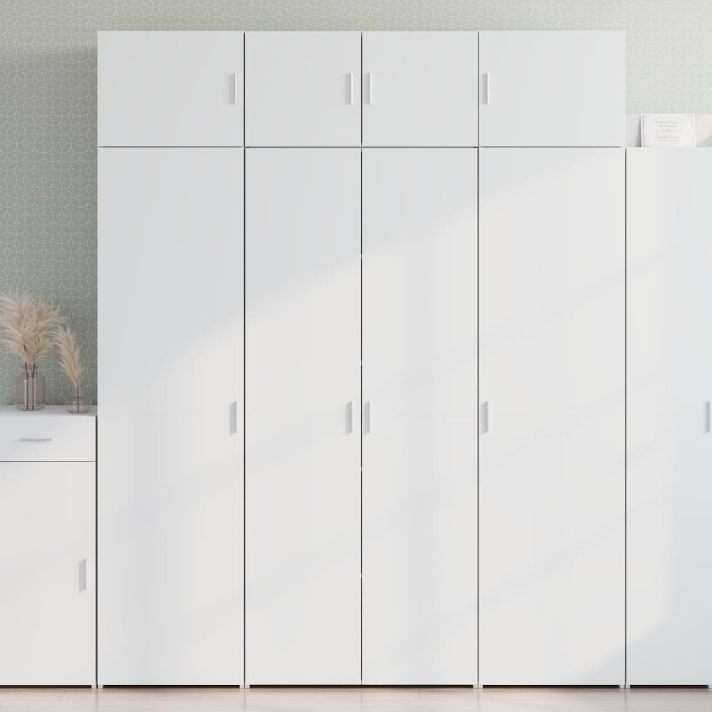 Highboard White 80x42.5x185 cm Engineered Wood