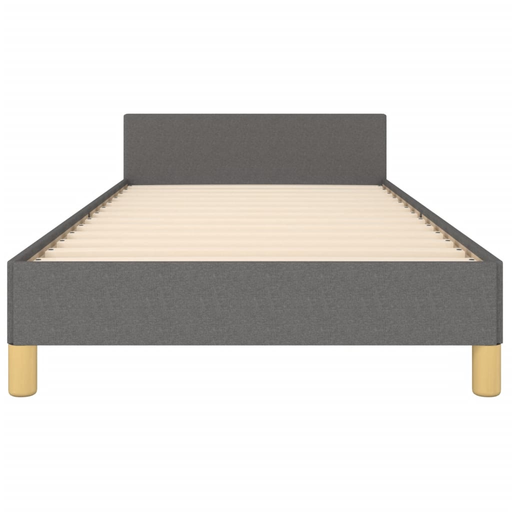 Bed Frame without Mattress Dark Grey 107x203 cm King Single Size Fabric