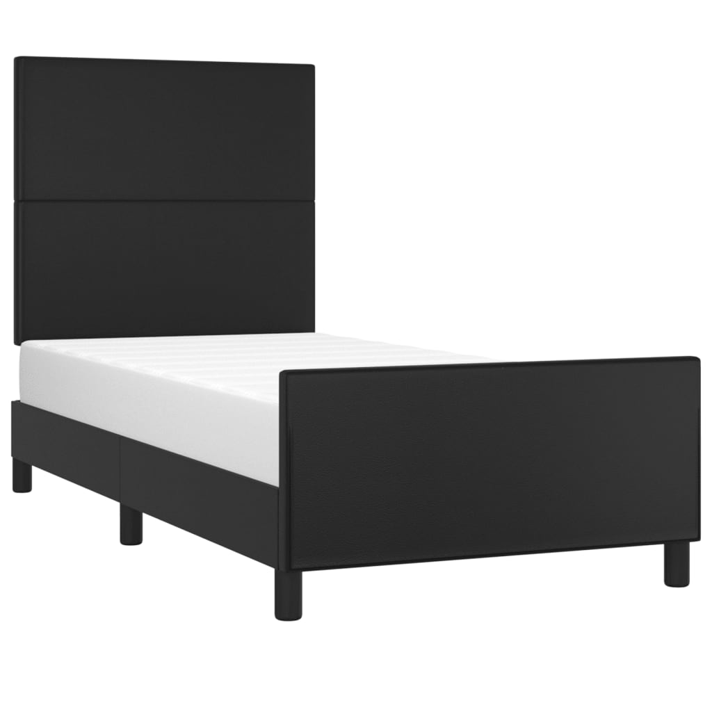 Bed Frame without Mattress Black 107x203 cm King Single Size Velvet
