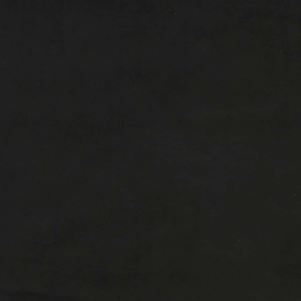 Box Spring Bed with Mattress&LED Black 106x203 cm King Single Size Velvet