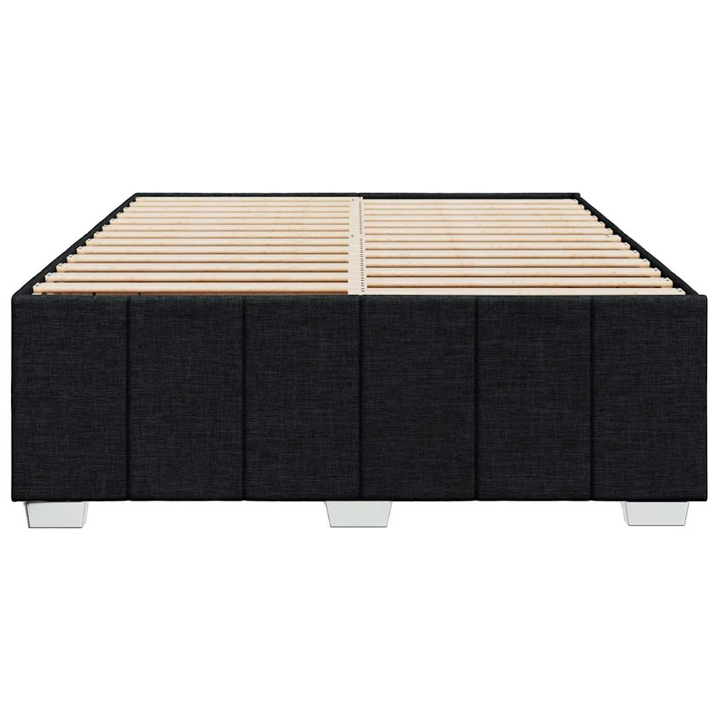 Bed Frame without Mattress Black Queen Fabric
