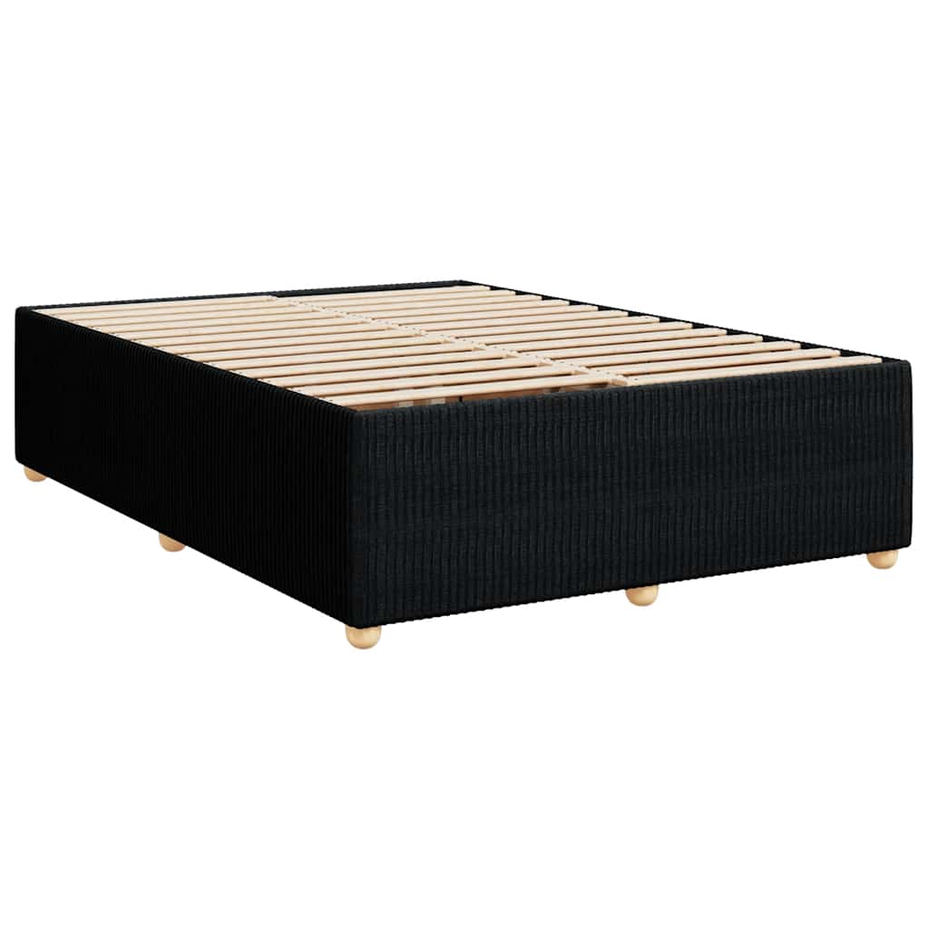 Bed Frame without Mattress Black Queen Fabric