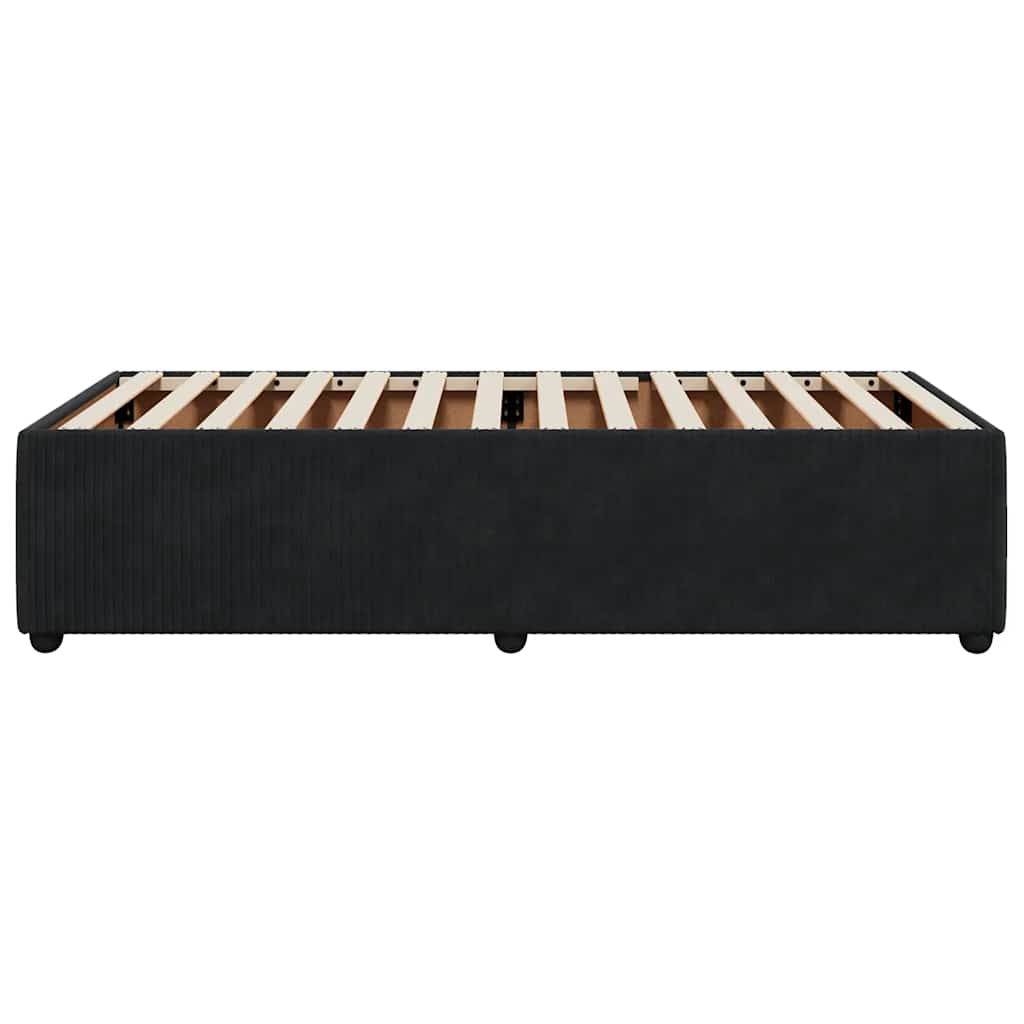 Bed Frame without Mattress Black King Single Velvet