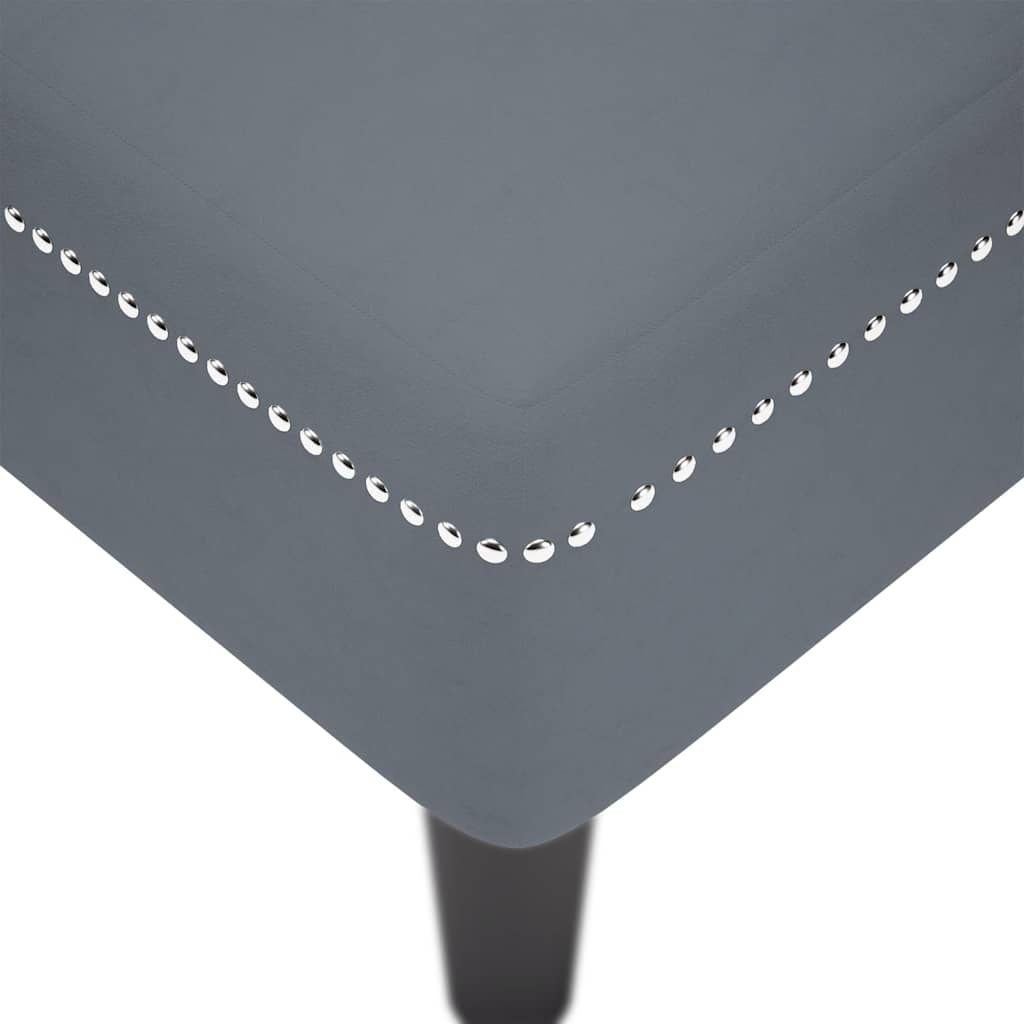 Chaise Lounge with Pillow and Right Armrest Dark Grey Velvet