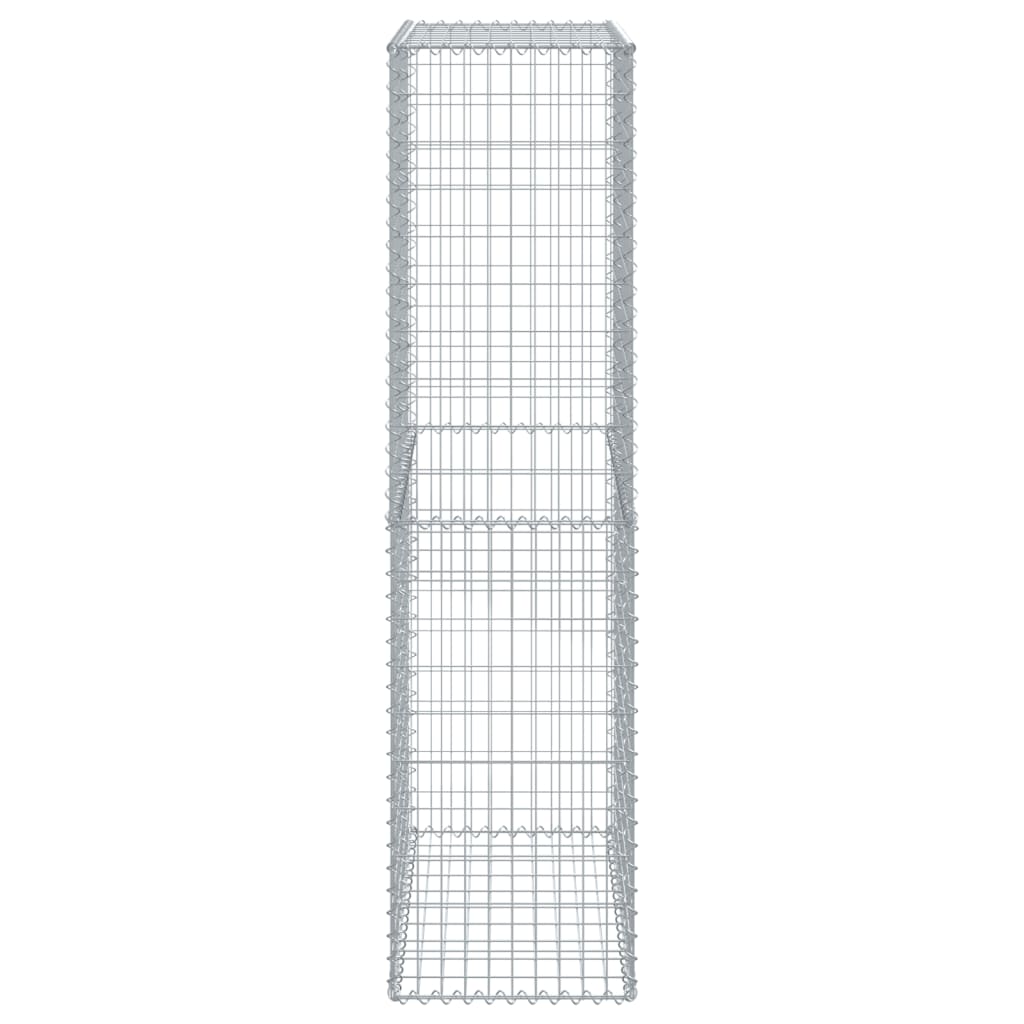Gabion Basket with Cover 100x50x200 cm Galvanised Iron