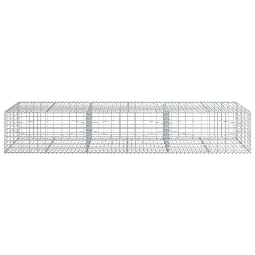 Gabion Basket with Cover 300x100x50 cm Galvanised Iron
