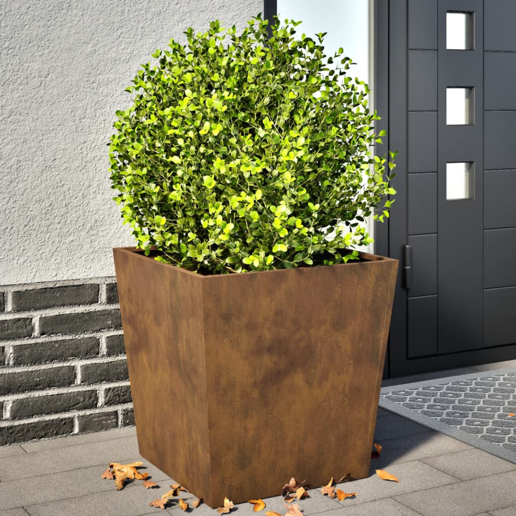 Garden Planters 2 pcs 50x50x50 cm Weathering Steel