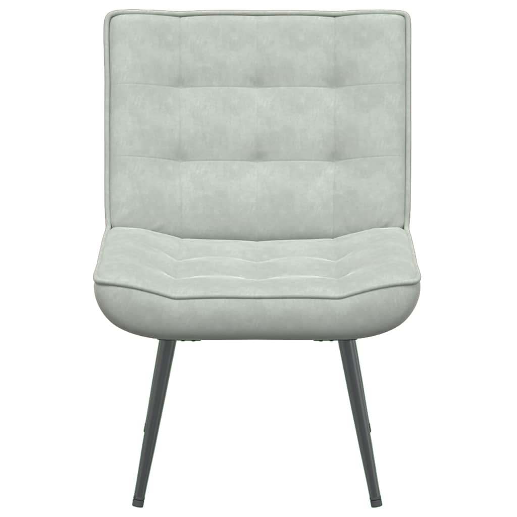 Relaxing Chair Light Grey 64x74x84 cm Velvet