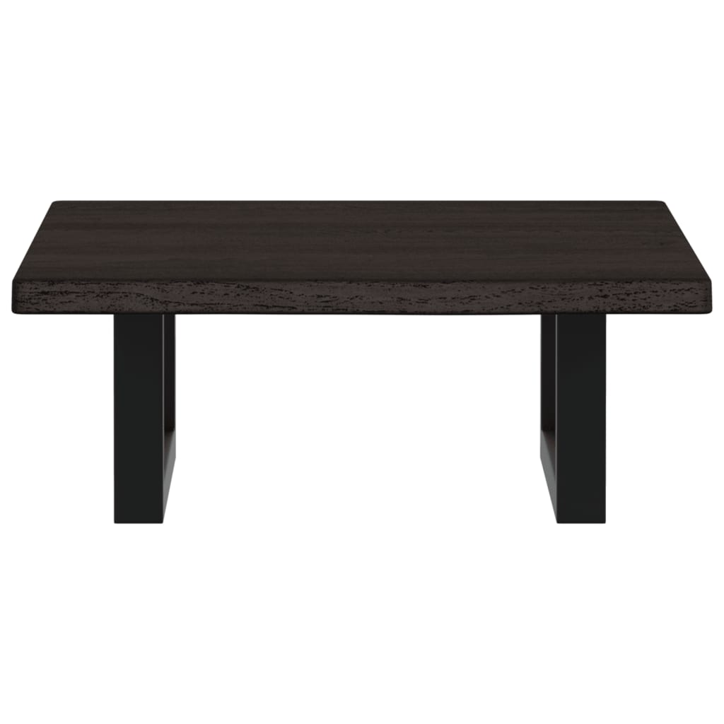 Basin Shelf Wall Mounted Steel and Solid Wood Oak