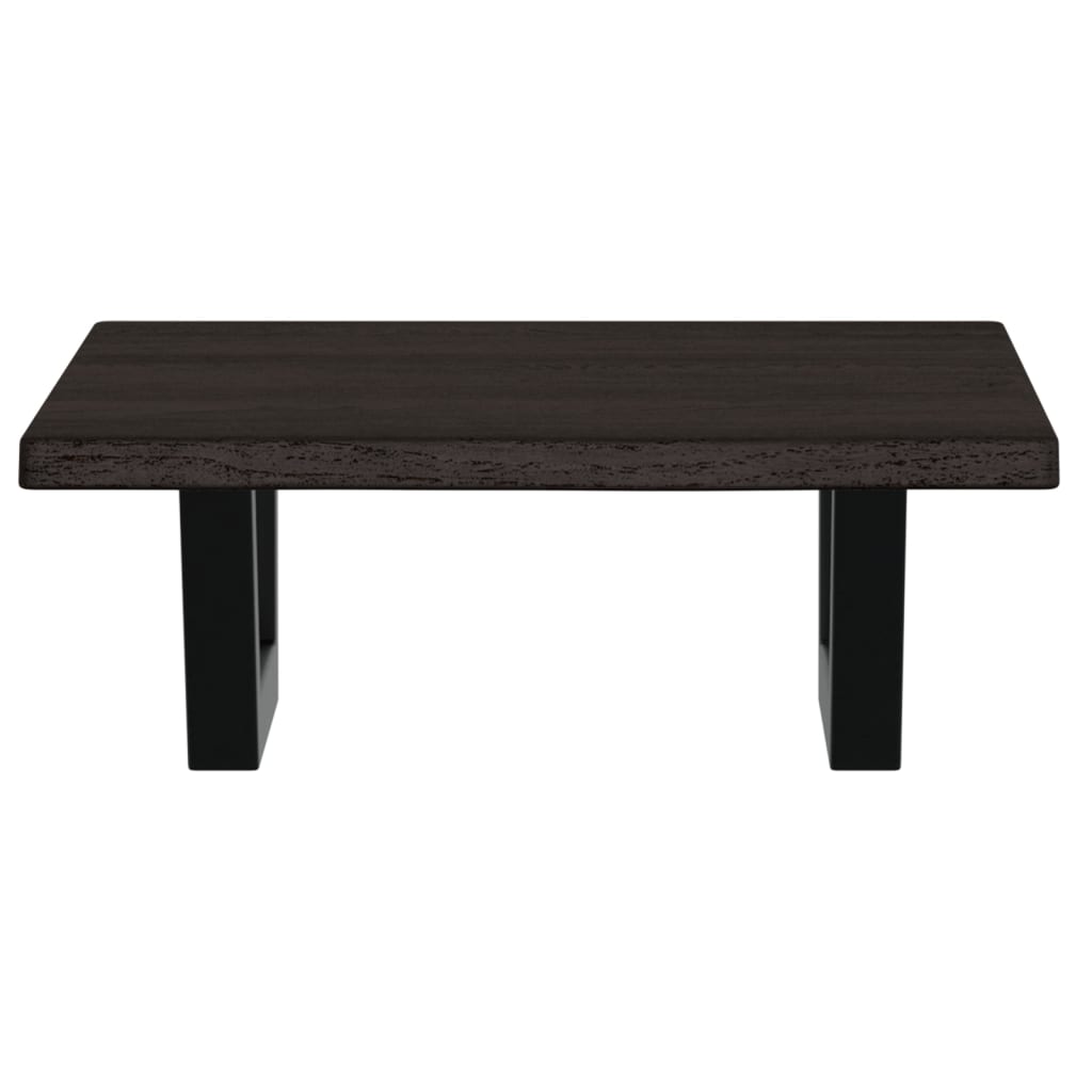 Basin Shelf Wall Mounted Steel and Solid Wood Oak