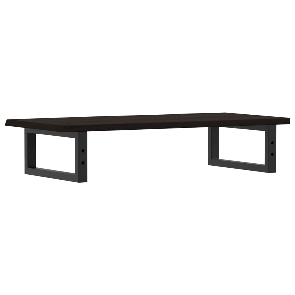 Basin Shelf Wall Mounted Steel and Solid Wood Oak