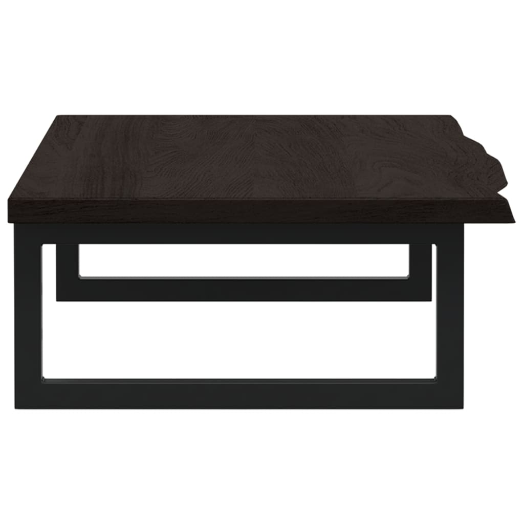 Basin Shelf Wall Mounted Steel and Solid Wood Oak