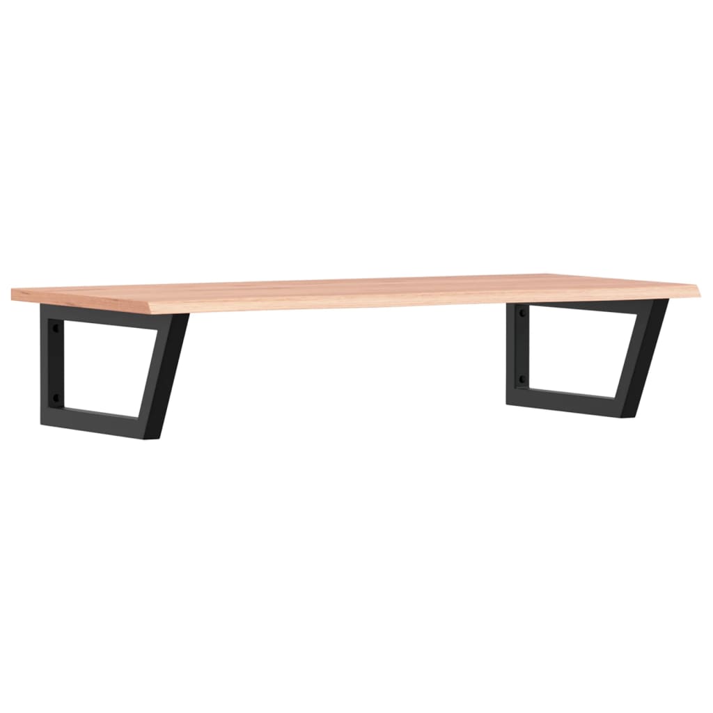 Basin Shelf Wall Mounted Steel and Solid Wood Oak