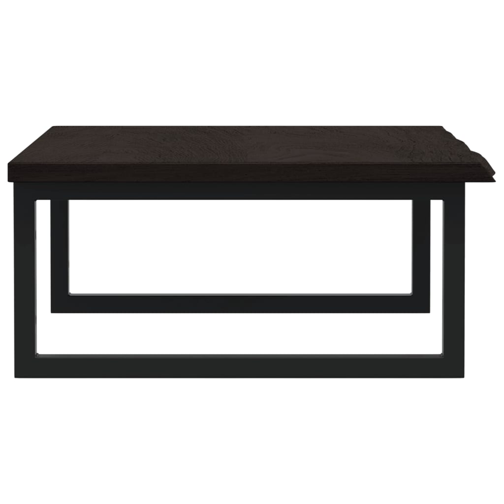 Basin Shelf Wall Mounted Steel and Solid Wood Oak