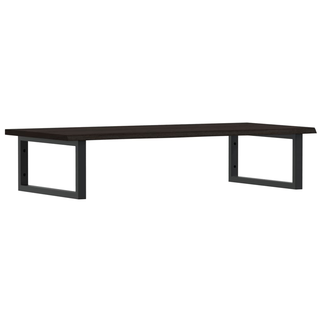 Basin Shelf Wall Mounted Steel and Solid Wood Oak