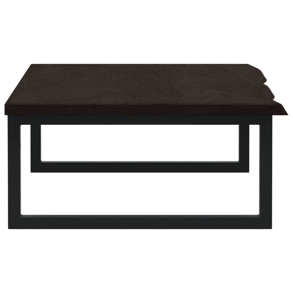 Basin Shelf Wall Mounted Steel and Solid Wood Oak