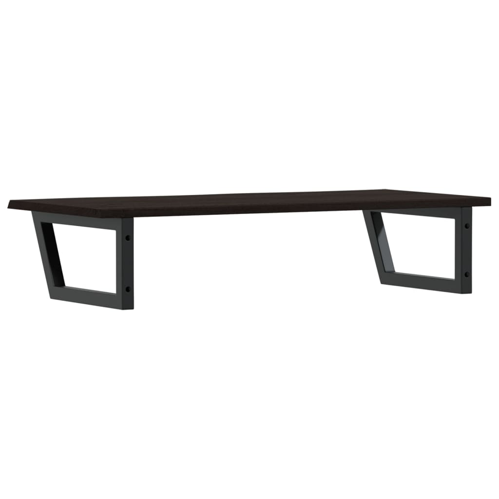 Basin Shelf Wall Mounted Steel and Solid Wood Oak