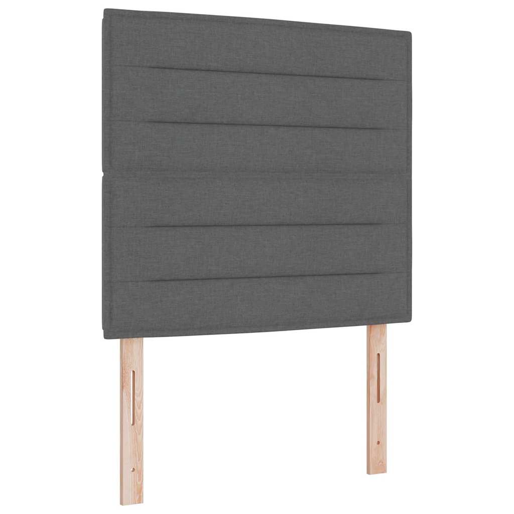 LED Headboard with LED Strip Lights Dark grey 80 cm Fabric