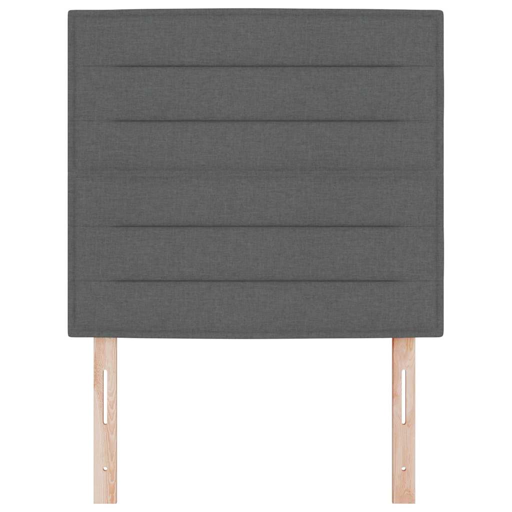 LED Headboard with LED Strip Lights Dark grey 80 cm Fabric