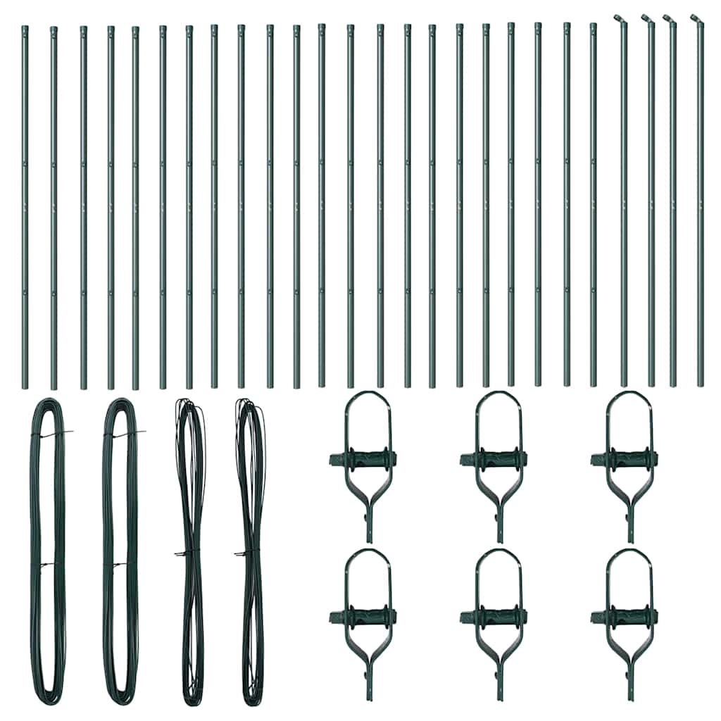 Fence Post Other 26 pcs Green 3,2 x 3,2 x 190 cm Steel