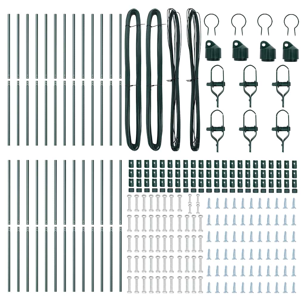 Fence Post Other 26 pcs Green 3,2 x 3,2 x 200 cm Steel