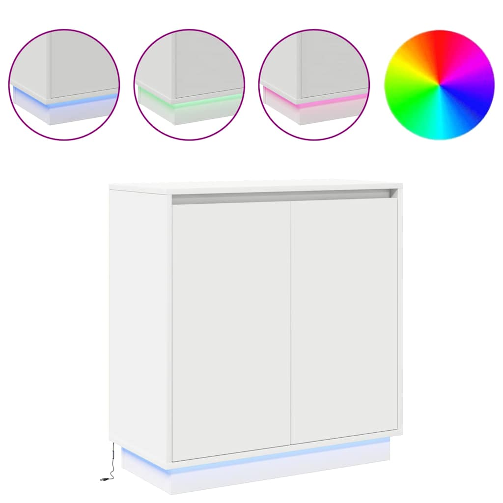 Sideboard with Shelf White 71 x 34.5 x 75 cm Engineered wood