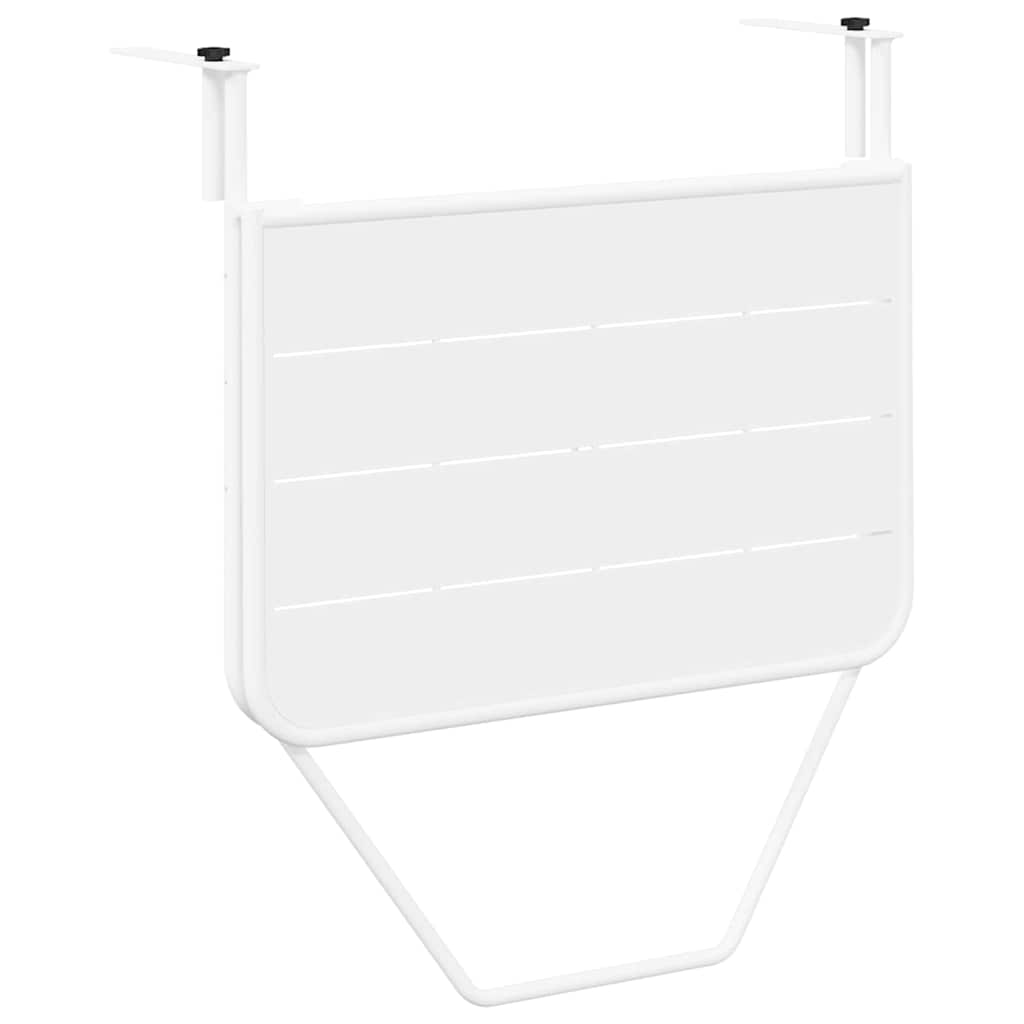 Hanging Balcony Table White 60 x 39 x 65 cm Steel