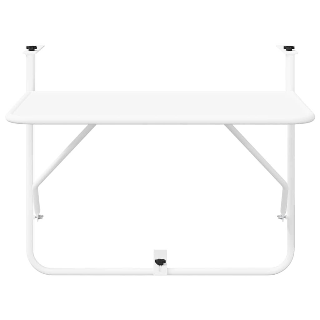 Hanging Balcony Table White 60 x 39 x 65 cm Steel