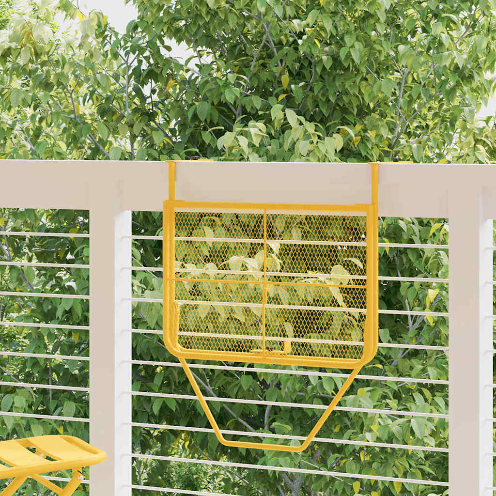 Hanging Balcony Table Mustard 60 x 39 x 65 cm Steel