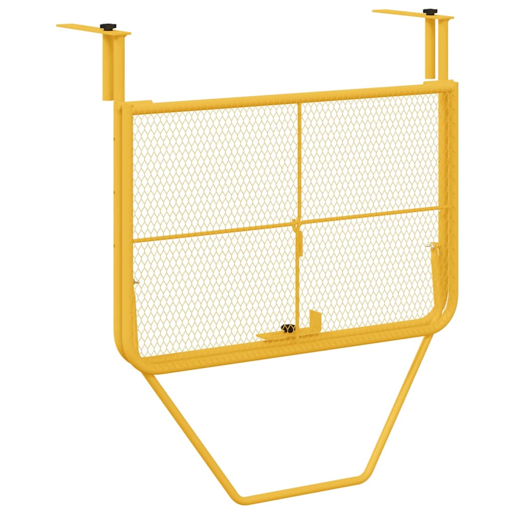 Hanging Balcony Table Mustard 60 x 39 x 65 cm Steel