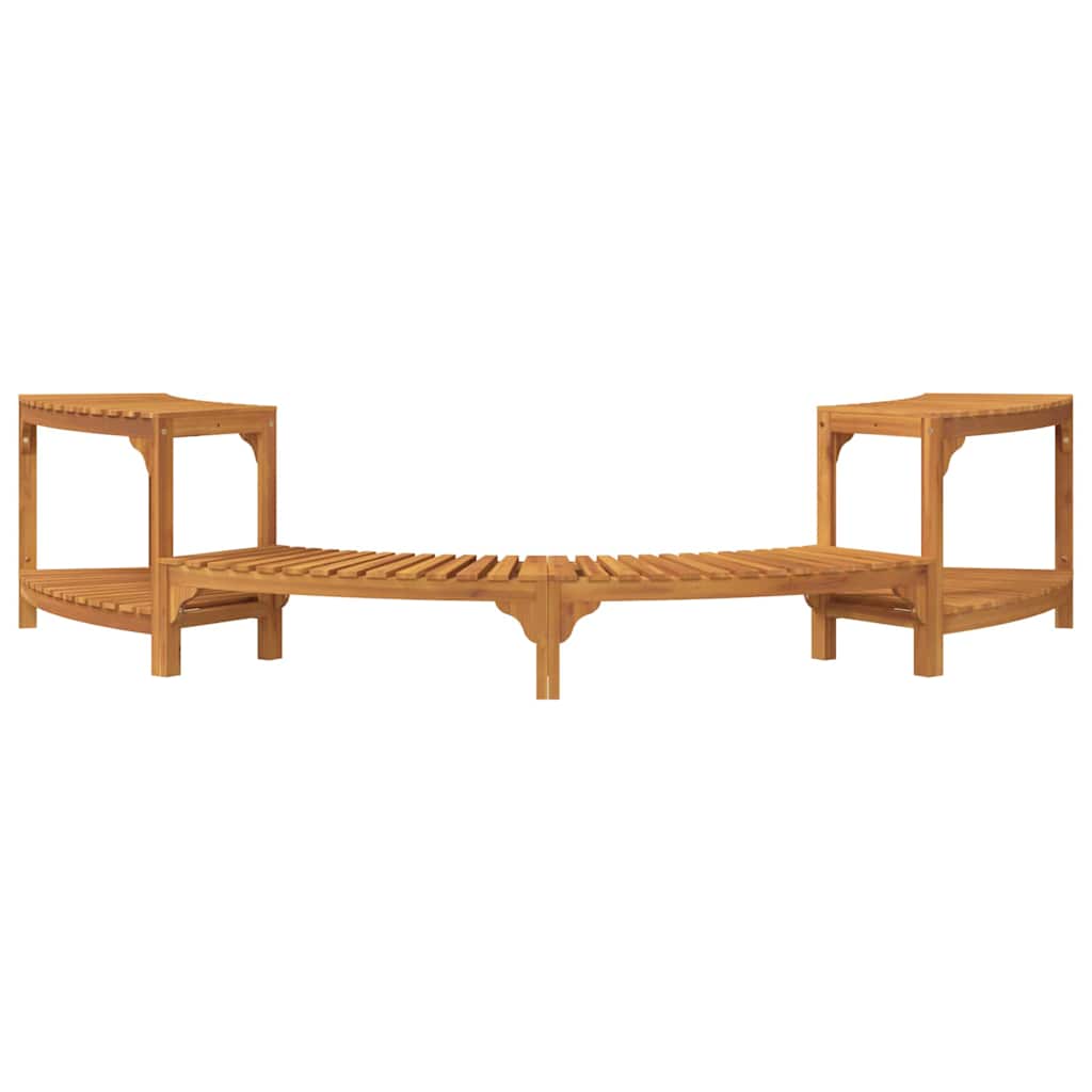 Round Outdoor Hot Tub Surround Brown 272 x 120 x 55.5 cm