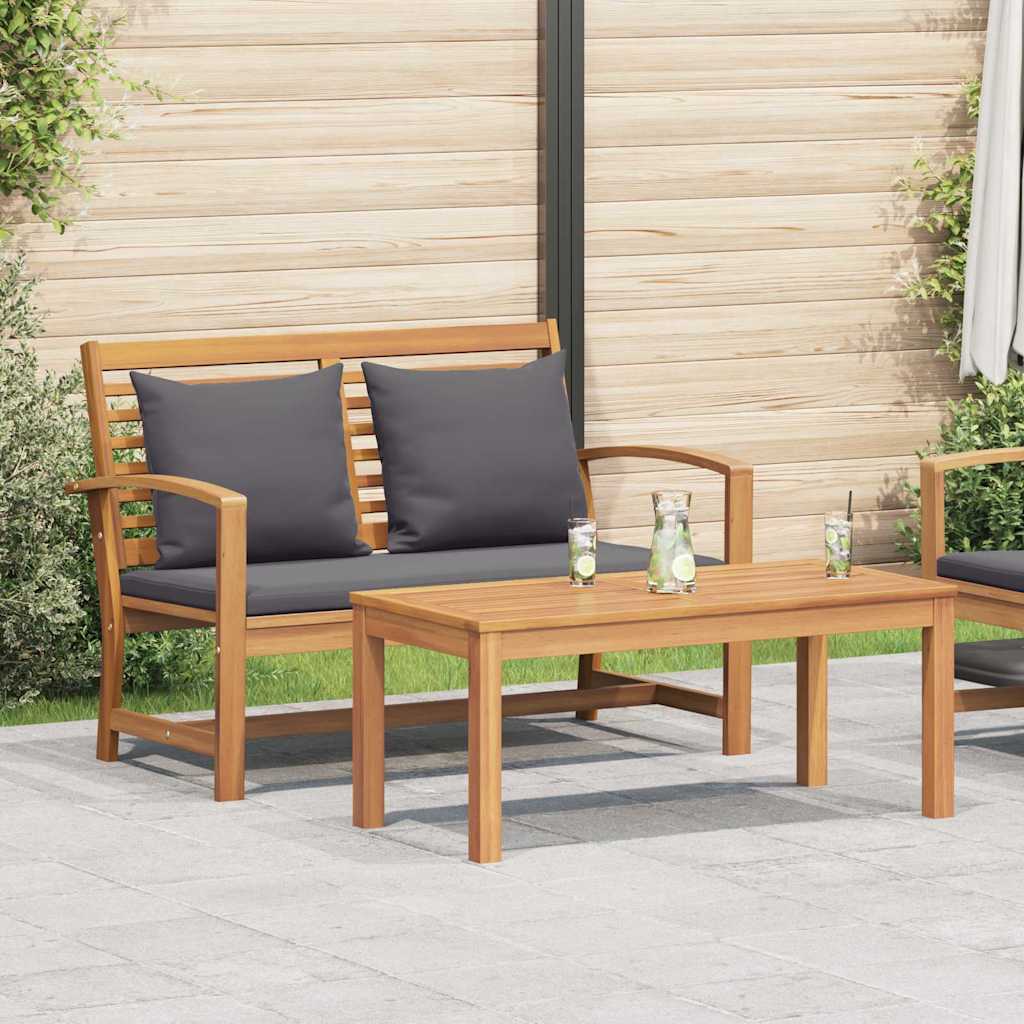 Garden Bench Natural 110 x 64 x 76.5 cm Solid teak wood