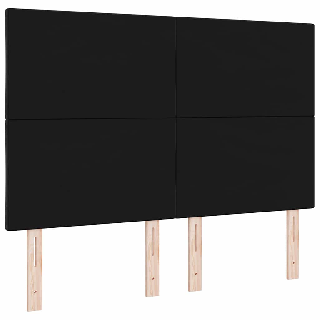 Headboard Height Adjustable with Headboard Black 144 cm Velvet
