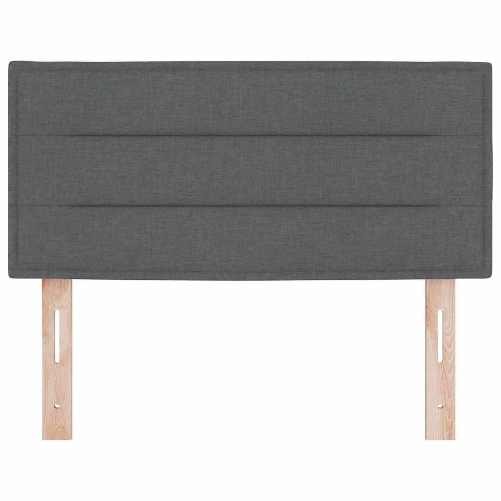 LED Headboard with LED Strip Lights Dark grey 100 cm Fabric