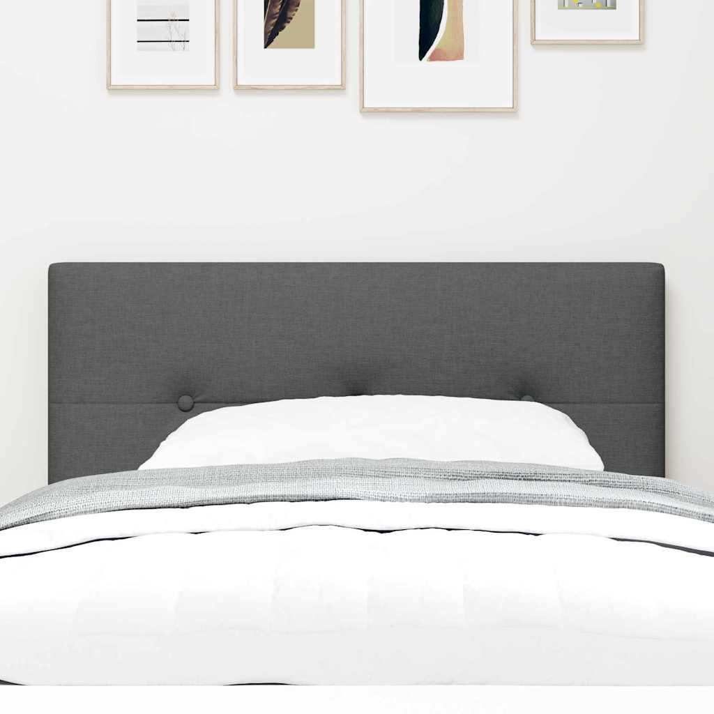 LED Headboard with LED Strip Lights Dark Grey 100 cm Fabric