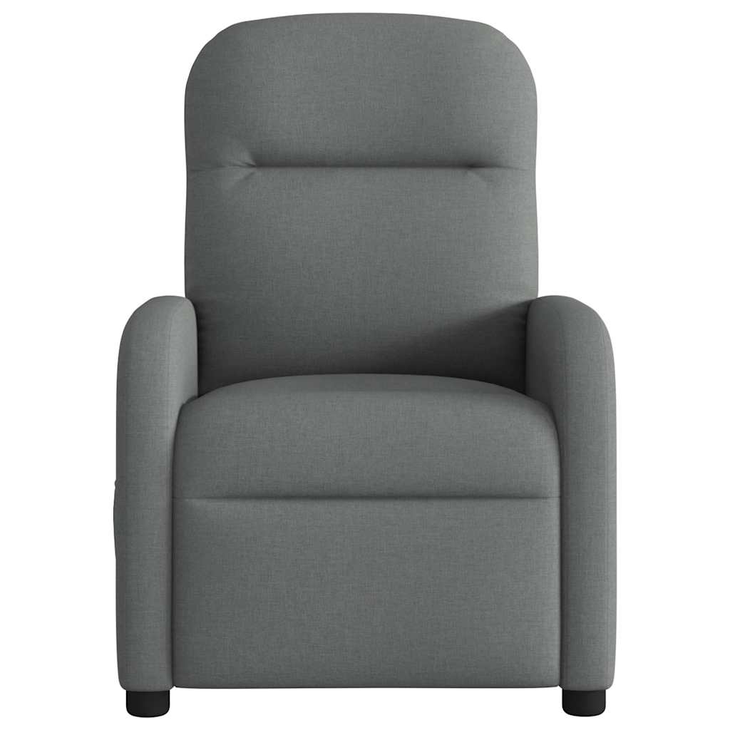 Massage Recliner Chair Dark Grey Fabric