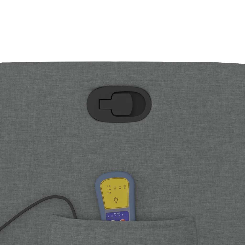 Massage Recliner Chair Dark Grey Fabric