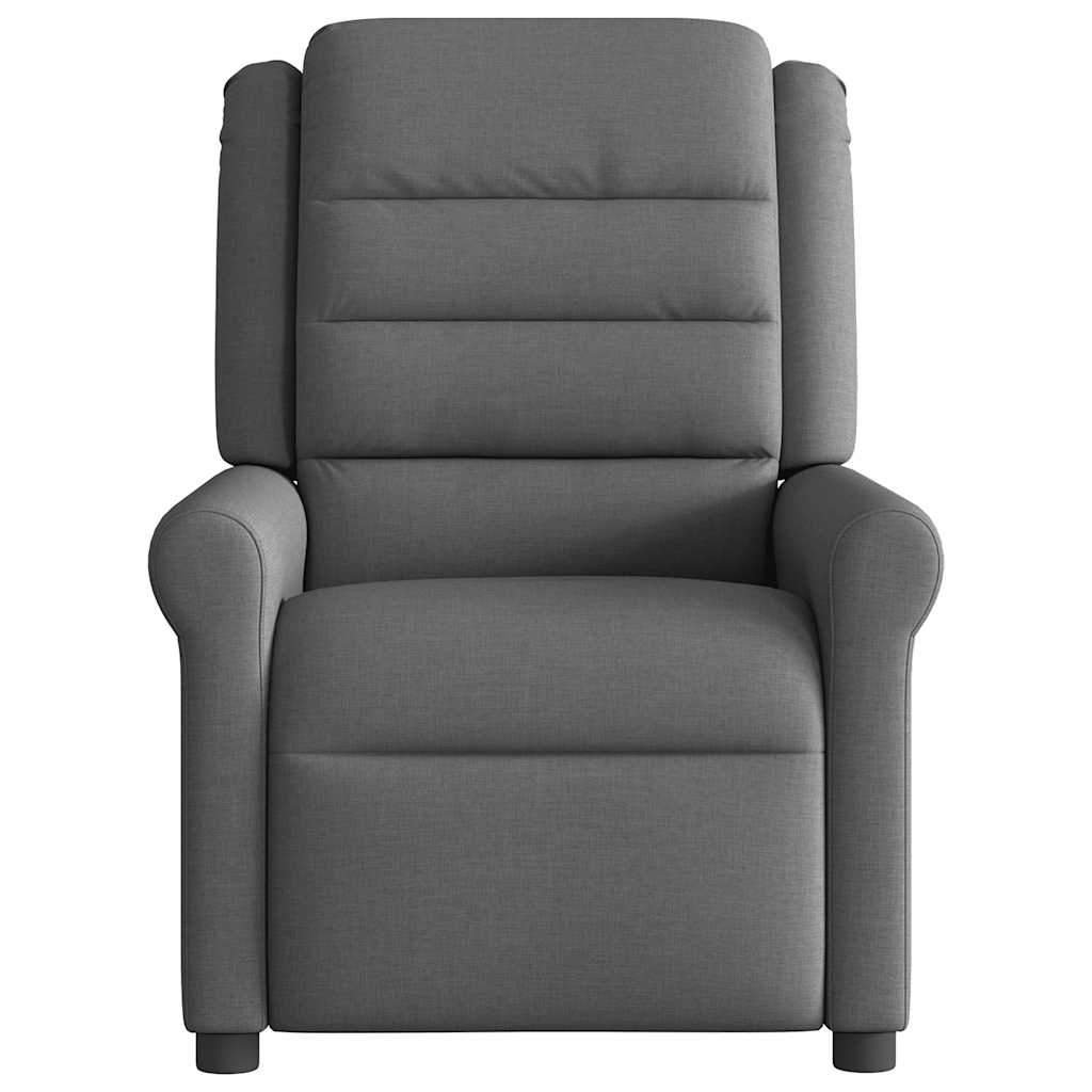 Massage Recliner Chair Dark Grey Fabric