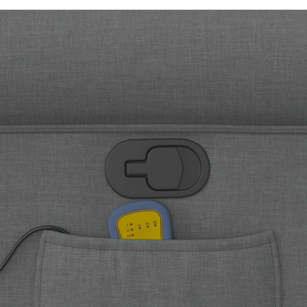 Massage Recliner Chair Dark Grey Fabric